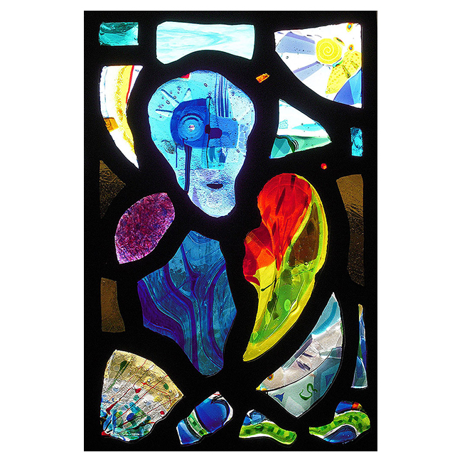 Abstract Panel, Fused and Cast Glass